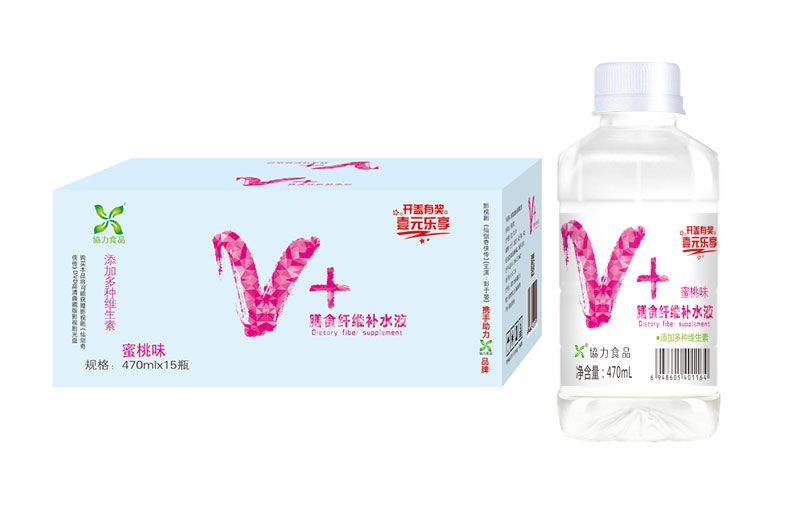 V+膳食纤维果味饮料(蜜桃味)470ml*15瓶